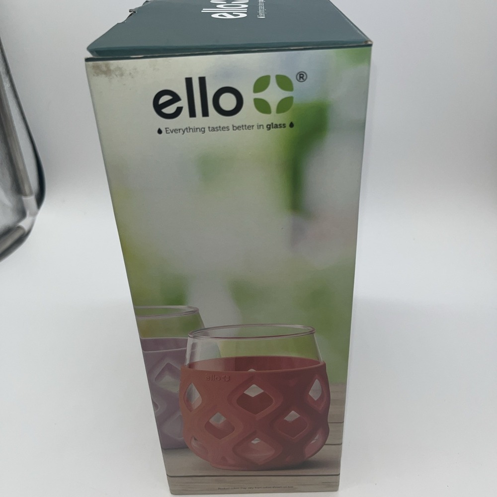 Ello Stemless Wine Glass Set 4 Glasses 17 Oz - Picture 10 of 15
